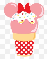 Disney Food Clipart - Minnie Ice Cream Cone Emoji