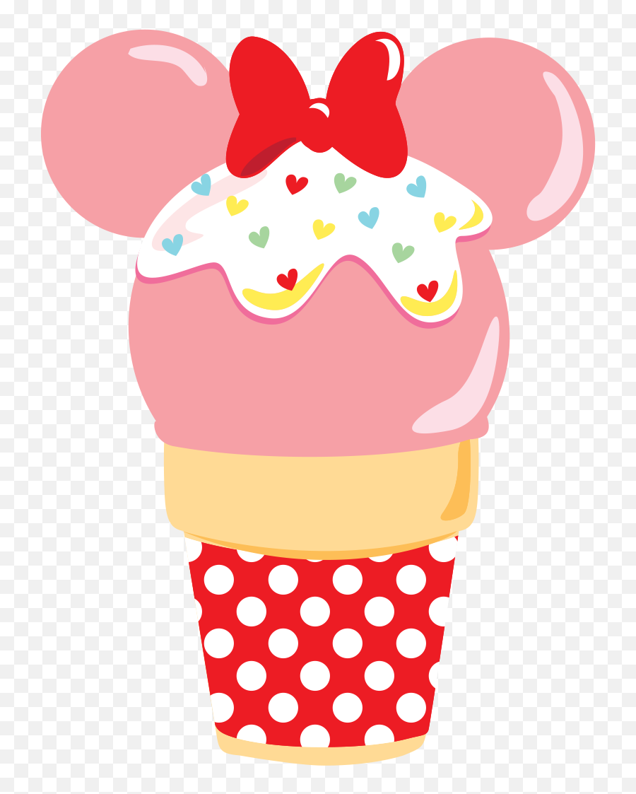 Disney Food Clipart - Minnie Ice Cream Cone Emoji,Churro Emoji