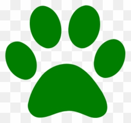 Green Paw Print Clip Art - Paw Print Clip Art Emoji,Paw Print Emoji