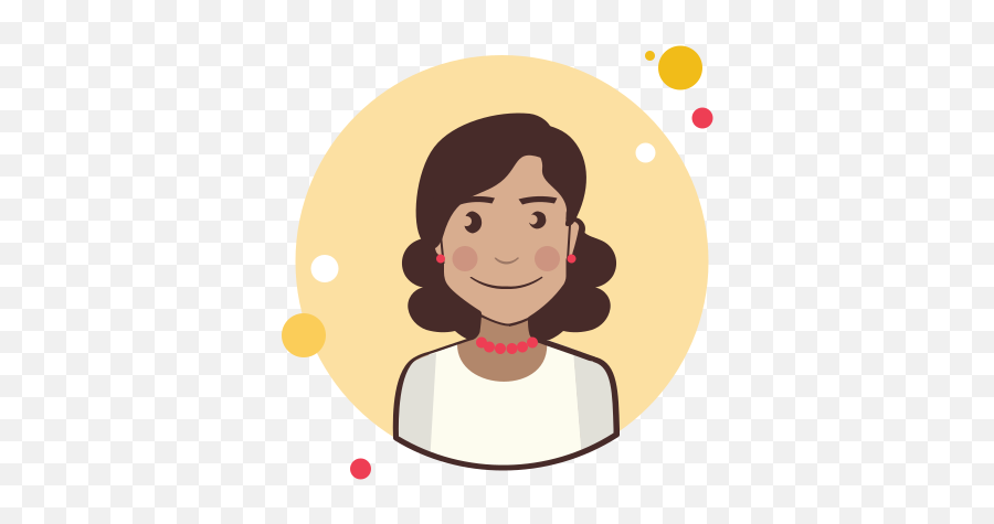 Brown Curly Hair Lady With Red Earrings Icon - Explore Png Emoji,Curly Hair Emoji