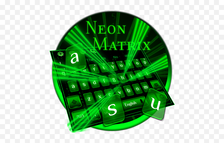 Neon Matrix Keyboard Lietotnes - Computer Keyboard Emoji,Matrix Emoji