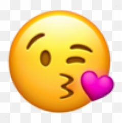 Iphone Emoji Iphoneemoji Iphonesticker Heart Smile Pink - Kiss Emoji,Iphone Smile Emoji