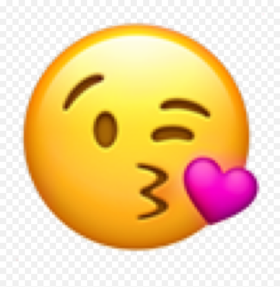 Iphone Emoji Iphoneemoji Iphonesticker Heart Smile Pink - Kiss Emoji,Iphone Smile Emoji