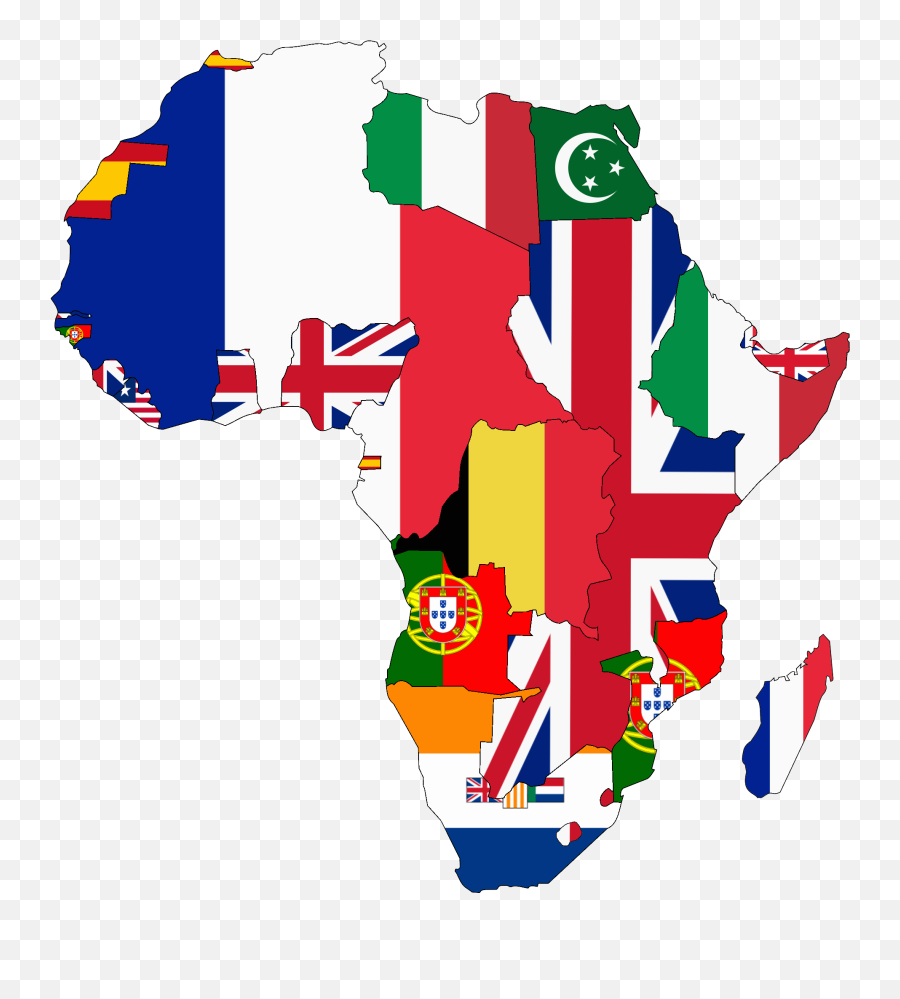 Flag Map Of Colonial Africa - Vector Africa Map Png Emoji,Nigerian Flag Emoji