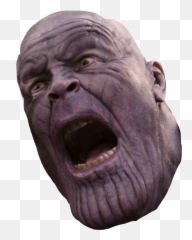Thanos Face Smile - Perfectly Cut Screams Emoji,Thanos Thinking Emoji