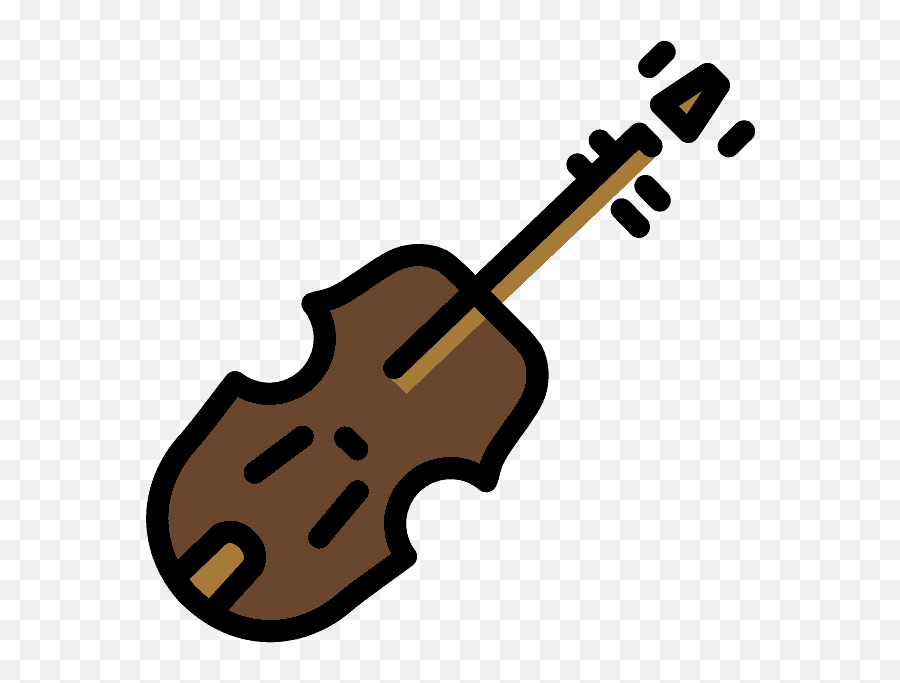 Violin Emoji Clipart - Ukelele Emoji,Violin Trumpet Saxophone Emoji