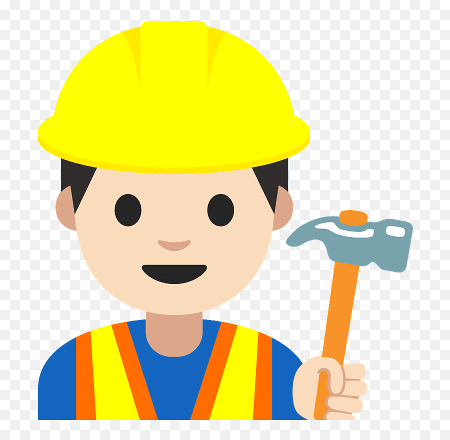 Construction Worker Emoji Clipart - Construction Worker Child Png,Construction Equipment Emoji