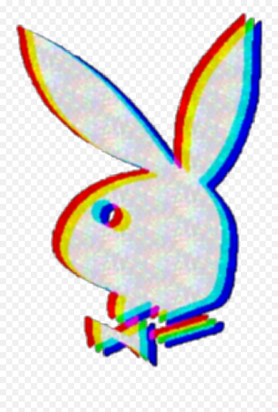 Logo Cute Glitch Sticker - Dot Emoji,Playboy Bunnies Emoji