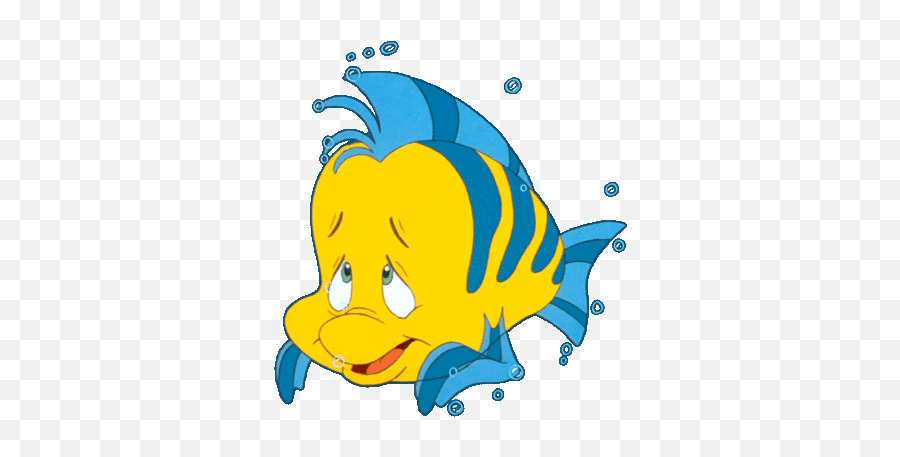 Flounder Disney Movie Cartoon Sticker - Little Mermaid Png Gif Emoji,Name A Disney Movie Using Emojis
