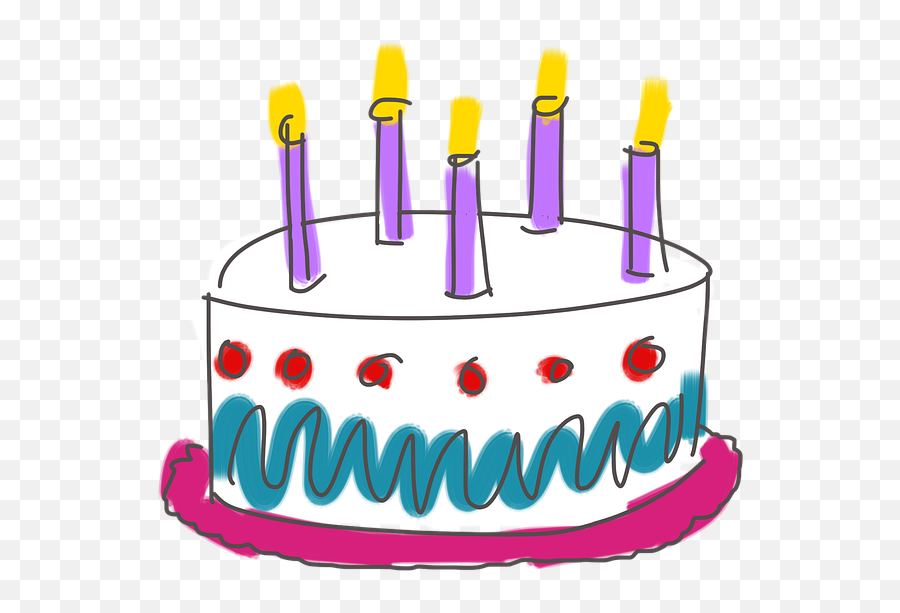 Birthday Cake Candles - Birthday Cake Illustration Png Emoji,Facebook Cake Emoji