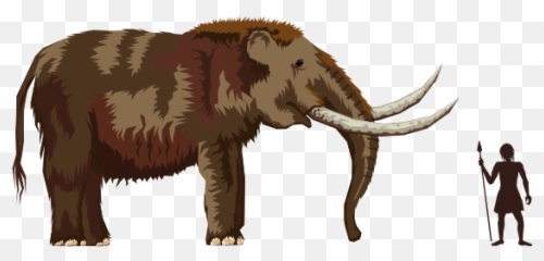 Mastodon And Man - Cenozoic Era Mammals Emoji