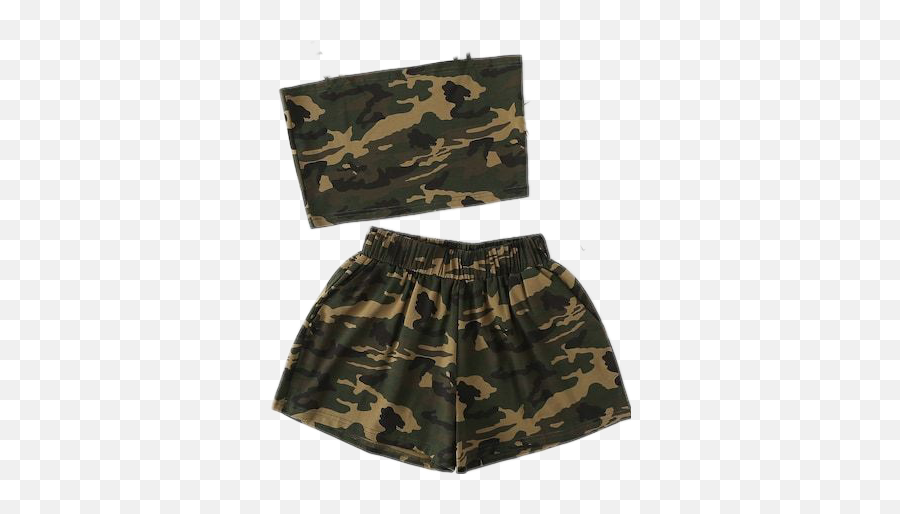 Edit - Camo Two Piece Shorts Set Emoji,Blusas De Emojis