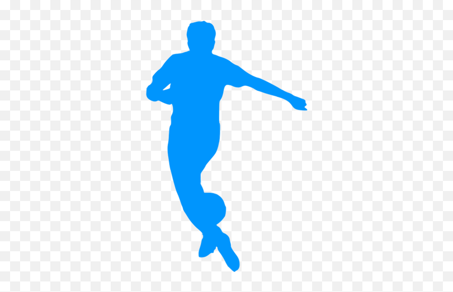 Football Player Silhouette Blue Color - Silhueta Azul Jogador De Futebol Emoji,Nba Player Emoji