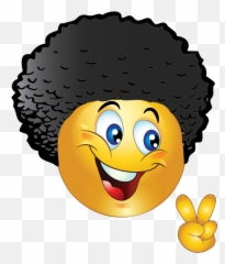 Hair Style Boy Smiley Emoticon Clipart - Afro Clip Art Emoji,Big Emoticons