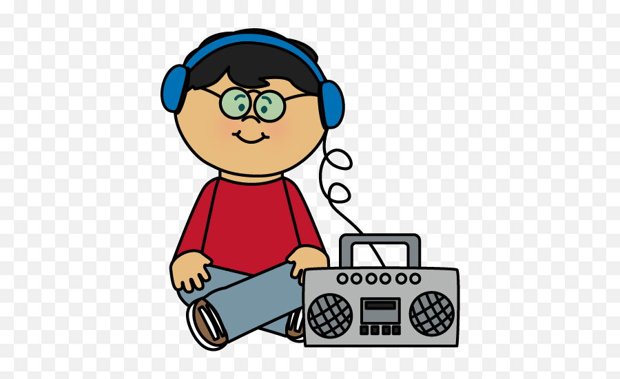 Clipart For Listening - Child Listening To Music Clipart Emoji,Emoji Listening To Music