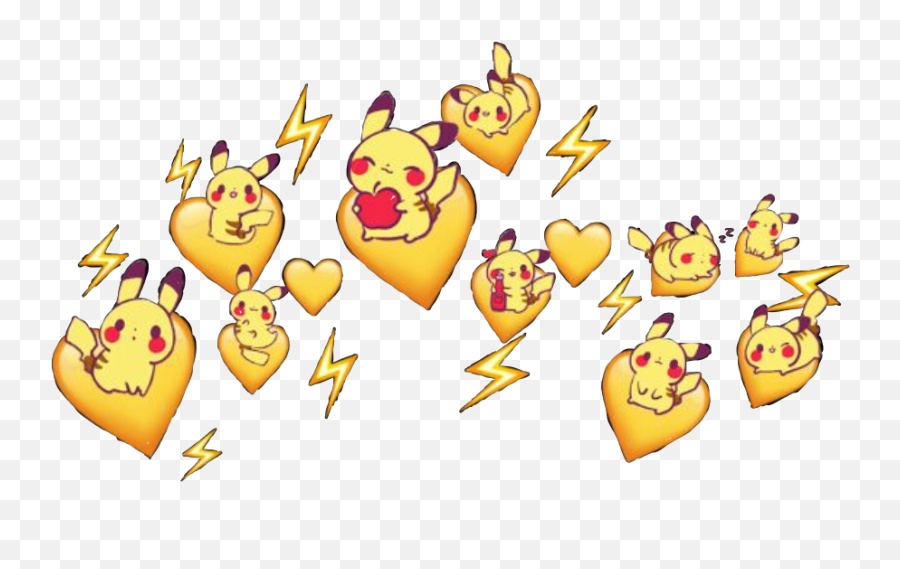 Heart Crown - Cartoon Emoji,Pikachu Emoticon