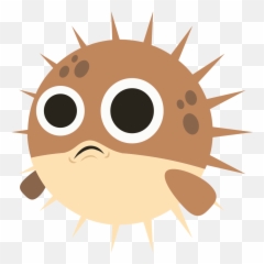 Emojione 1f421 - Cartoon Puffer Fish Transparent Emoji,Cookie Emoji