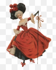Lady Courtlady Royal Red Retro Vintage - Figurine Emoji
