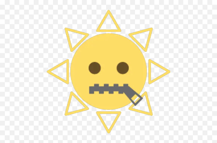 Sun Emoji Stickers For Whatsapp - Zipper Emoji Face,Facebook Sun Emoji