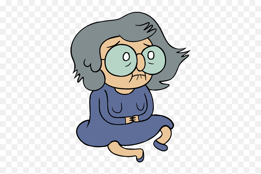 Confused Old Lady Transparent Png - Adventure Time Old Lady Emoji,Old Lady Emoji