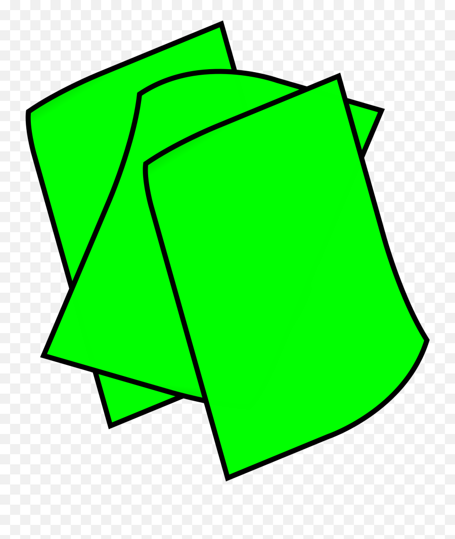 Clipart - Stack Of Green Paper Png Download Full Size Green Paper Clipart Emoji,Paper And Pencil Emoji