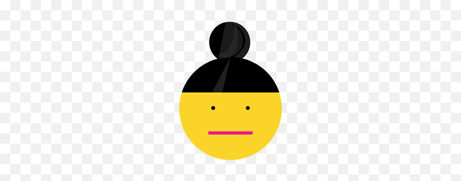 Emoji - Emoji With A Hair Bun,Unamused Emoji