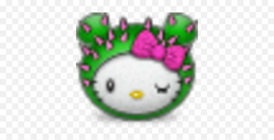 Free Hello Kitty Cactus Avatar Psd Vector Graphic - Vectorhqcom Cartoon Emoji,Cactus Emoticon