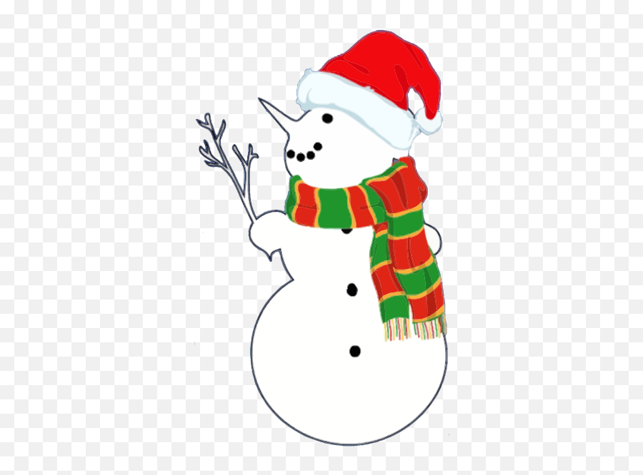 Snowman With Branch - Christmas Christmas Tree And Santa Claus Drawing Emoji,Emoji Skirt