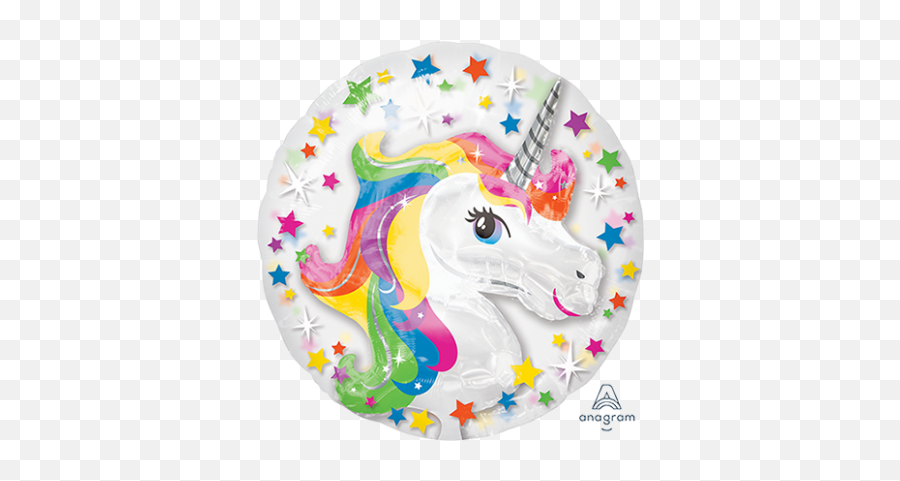 Unicorn Fantasy Birthday Party Supplies And Decorations - Balloon Emoji,Horse Trophy Flag Emoji