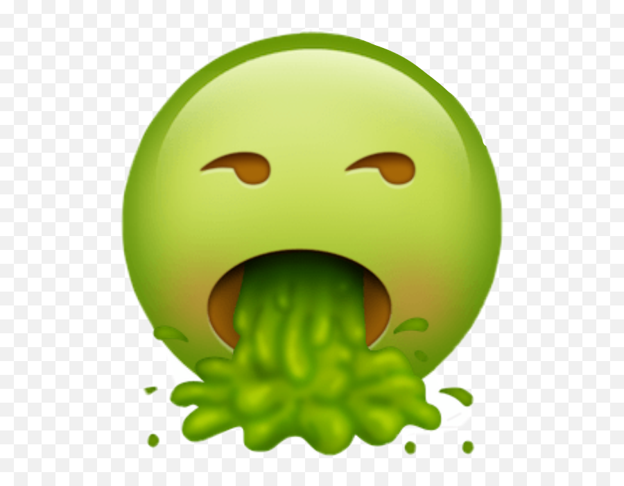 Emoji Green Vomito Sticker - Smiley,Is There A Zombie Emoji