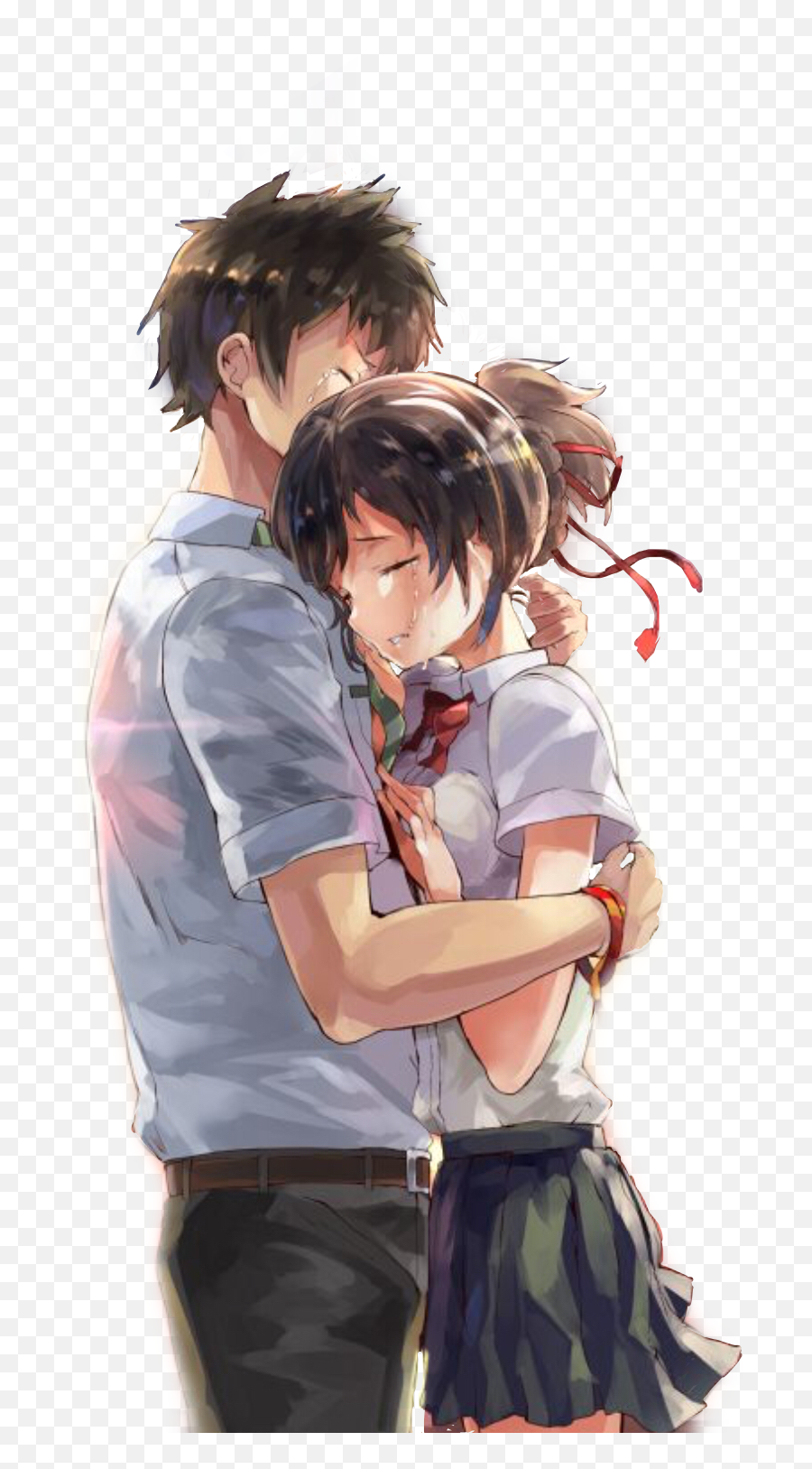 Largest Collection Of Free - Toedit Hugs And Kisses Stickers Kimi No Na Wa 1 Emoji,Hugs Emoji Android