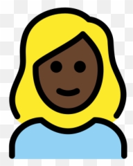Dark Skin Tone Blond Hair Emoji -