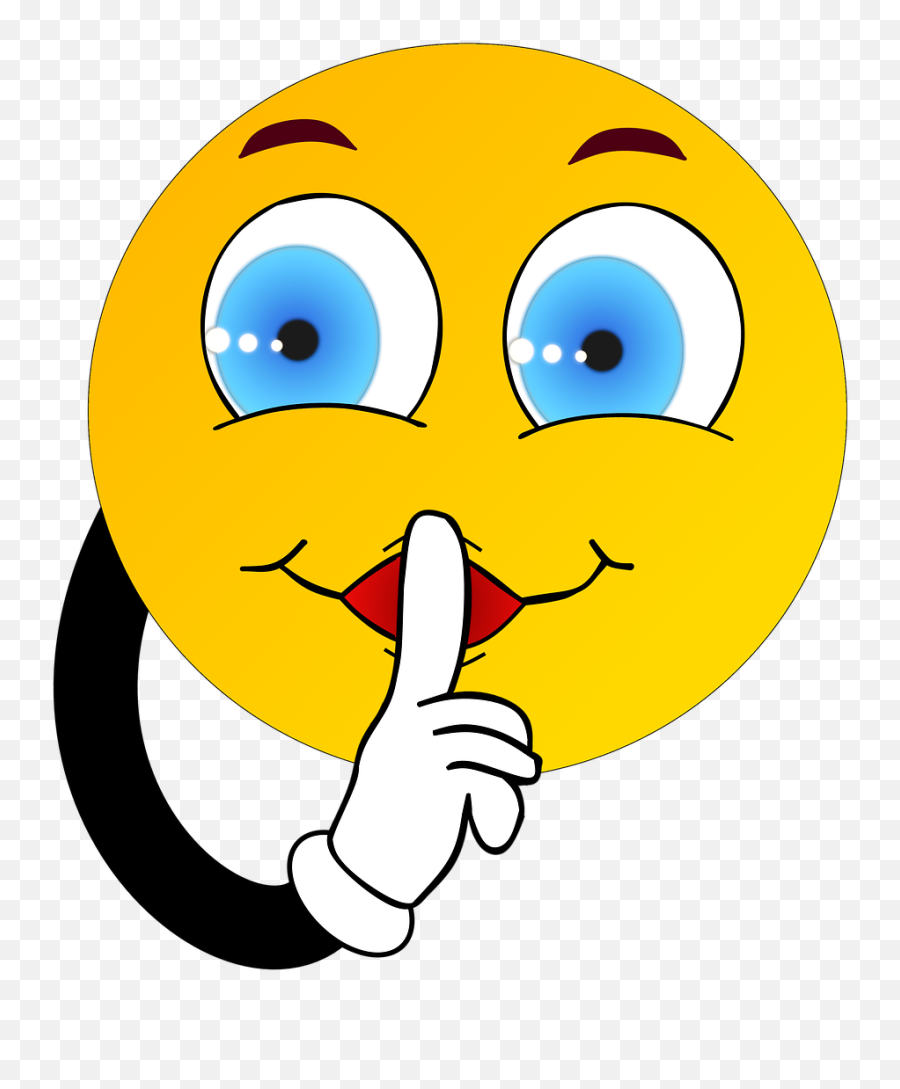 Psst Quiet Secret Silent Finger - Psst Smiley Emoji,Transparent Emojis