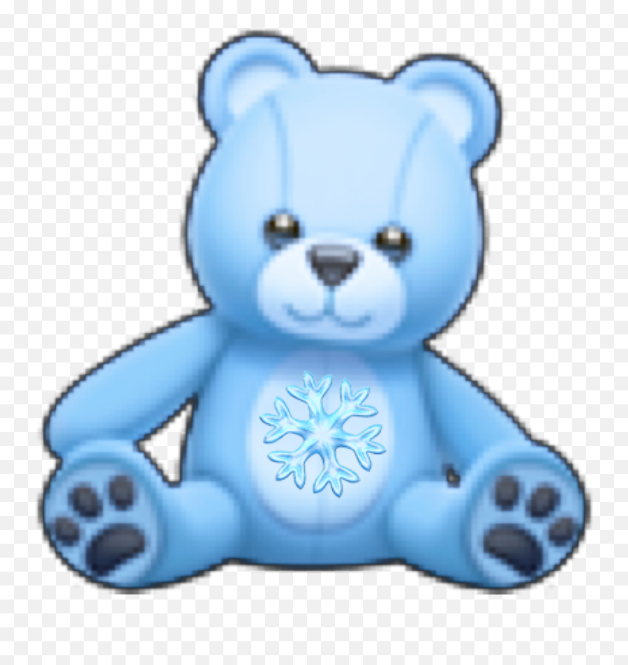 Aesthetic Blue Cold Snow Carebears Cute - Teddy Bear Emoji Png,Emoji Cold
