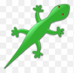 Green Gecko Lizard Vector Clipart Image - Amphibians Clipart Emoji,Snake Emoji