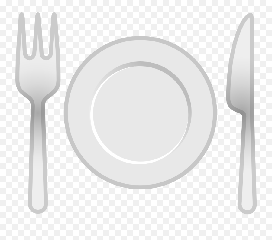 Fork And Knife With Plate Icon - Fork And Knife Emoji Png,Spoon Emoji