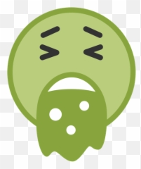 Green Vomit Face Graphic - Circle Emoji,Blank Emoji