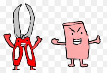 Scissor Clipart Eraser - Cartoon Emoji,Rock Paper Scissors Emoji