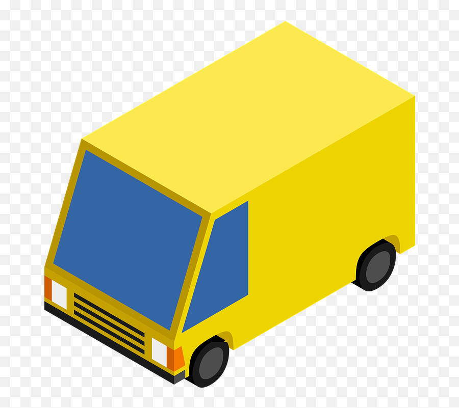 Truck Lorry Van Freight - Cartoon Yellow Van Emoji,Moving Truck Emoji