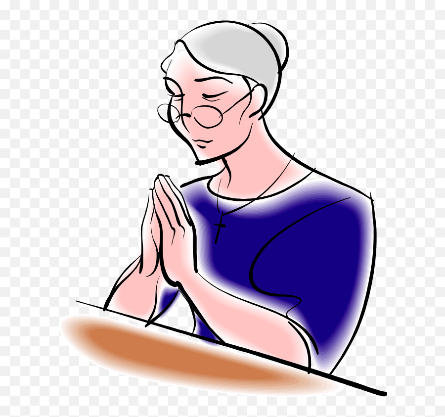 Funeral Clipart Prayer Hand Funeral - Old Woman Praying Clipart Emoji,Praying Man Emoji