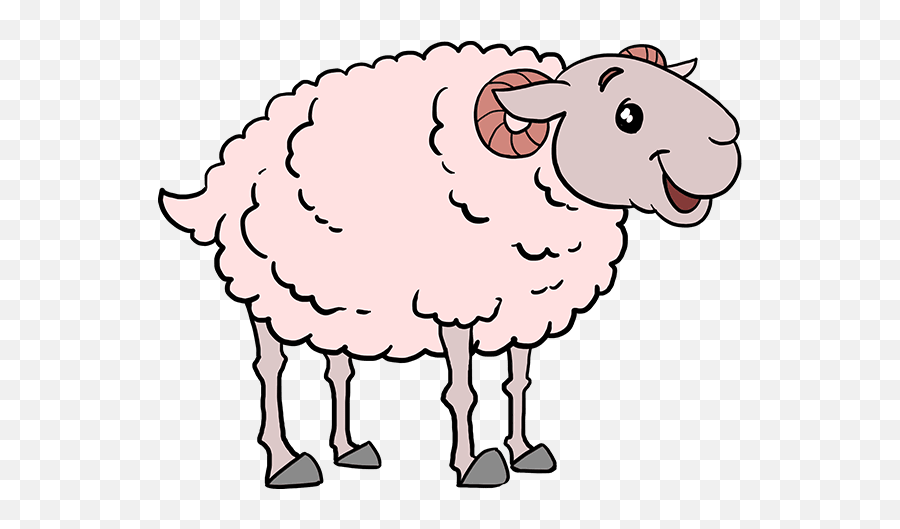 How To Draw A Sheep - Sheep Open Mouth Cartoon Emoji,Lamb Emoji