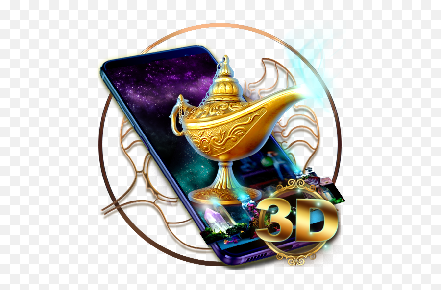 3d Magical Genie Lamp Parallax Theme - Trophy Emoji,Genie Lamp Emoji