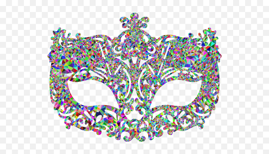 Low Poly Prismatic Carnival Mask - Mardi Gras Emoji,Mardi Gras Emoji
