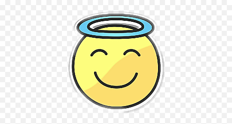Emoji Emojiface Emojistickers Angel - Smiley,Angel Emoji Transparent