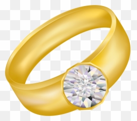 Diamond Ring Clipart Png 2 - Gold Ring Clipart Emoji,Diamond Ring Emoji
