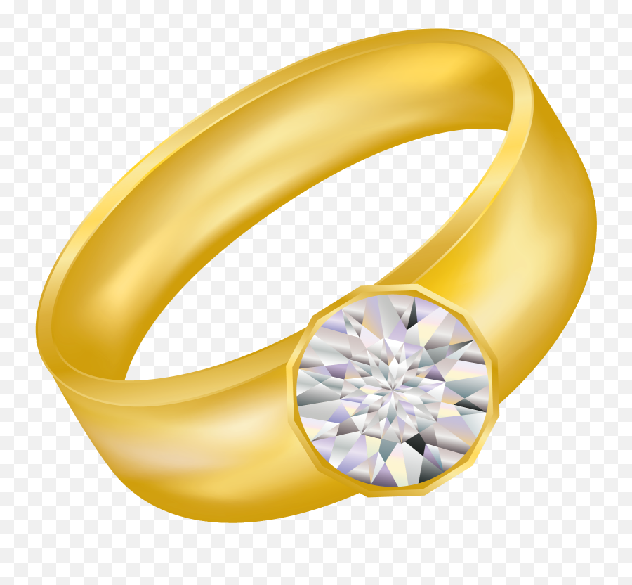Diamond Ring Clipart Png 2 - Gold Ring Clipart Emoji,Diamond Ring Emoji