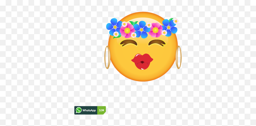 Qopo - Smiley Mit Blumenkranz Emoji,Nike Emoticons