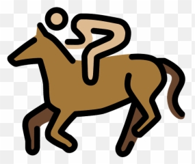 Horse Racing Emoji Clipart - Carrera De Caballos Dibujo