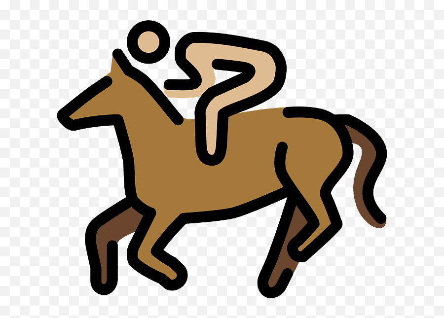 Horse Racing Emoji Clipart - Carrera De Caballos Dibujo,Horse Emoji Android