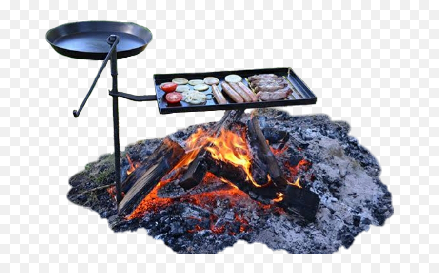 Download Campingbarbeque Food Fire Ashes Sticker - Hillbilly Bush Kitchen Kit Emoji,Is There A Campfire Emoji